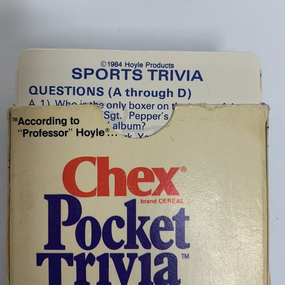 Chex Pocket Trivia SPORTS GAME 2 Original Game & Sports II Game 1985 1984 Cards - Picture 11 of 15